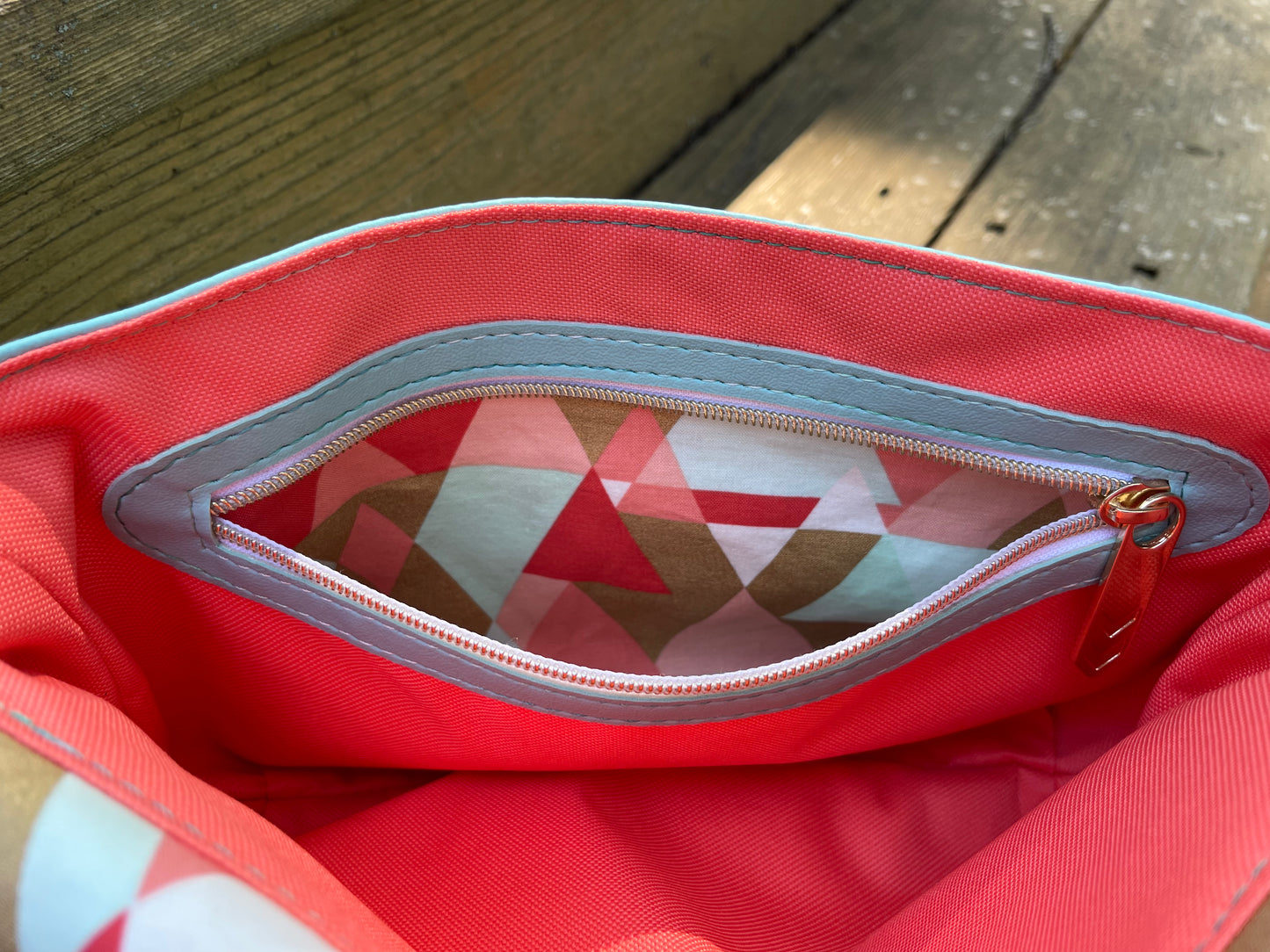Gold Geometric Fiona Foldover Purse