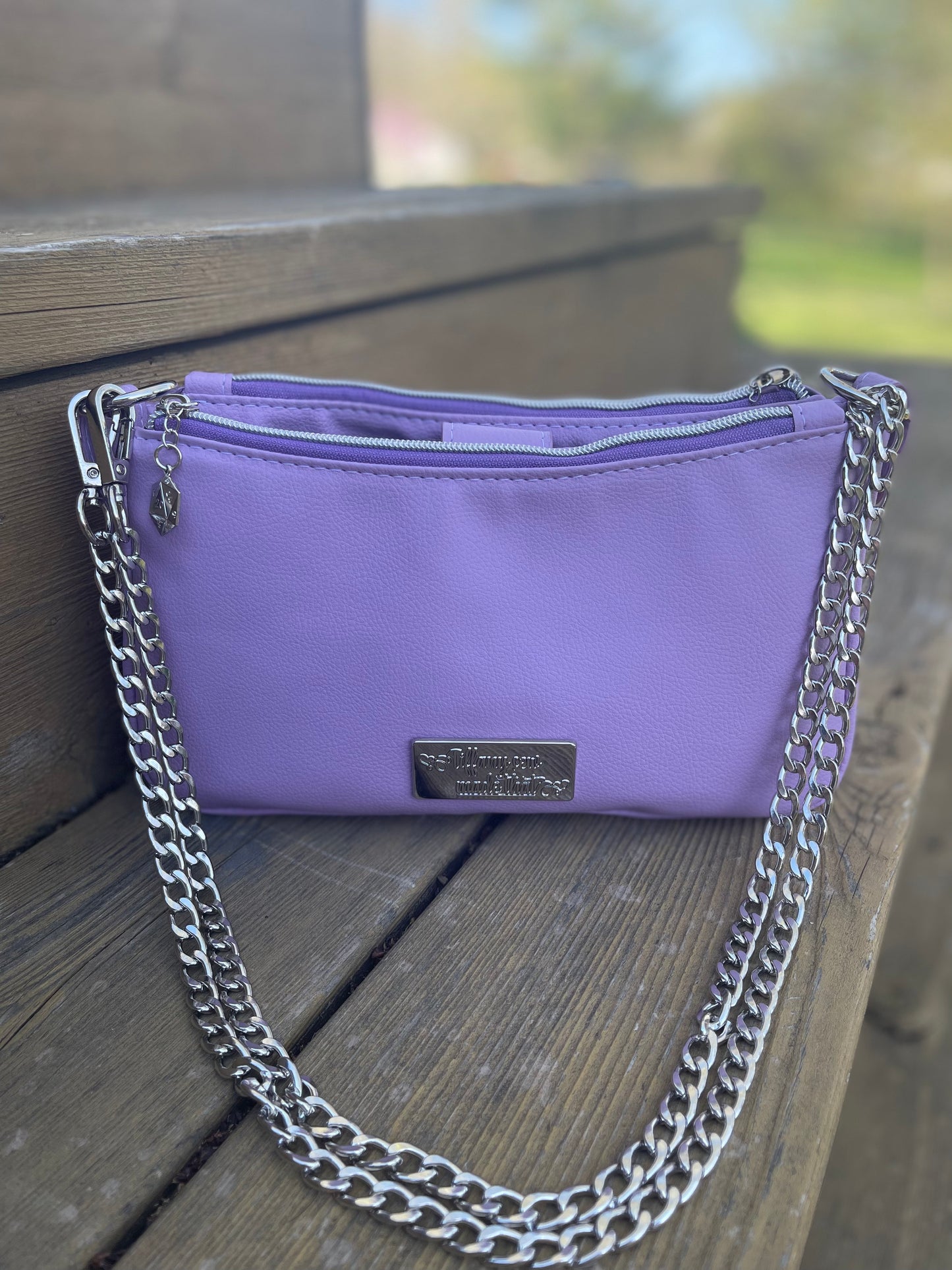 Purple Dice Aries Crossbody Bag