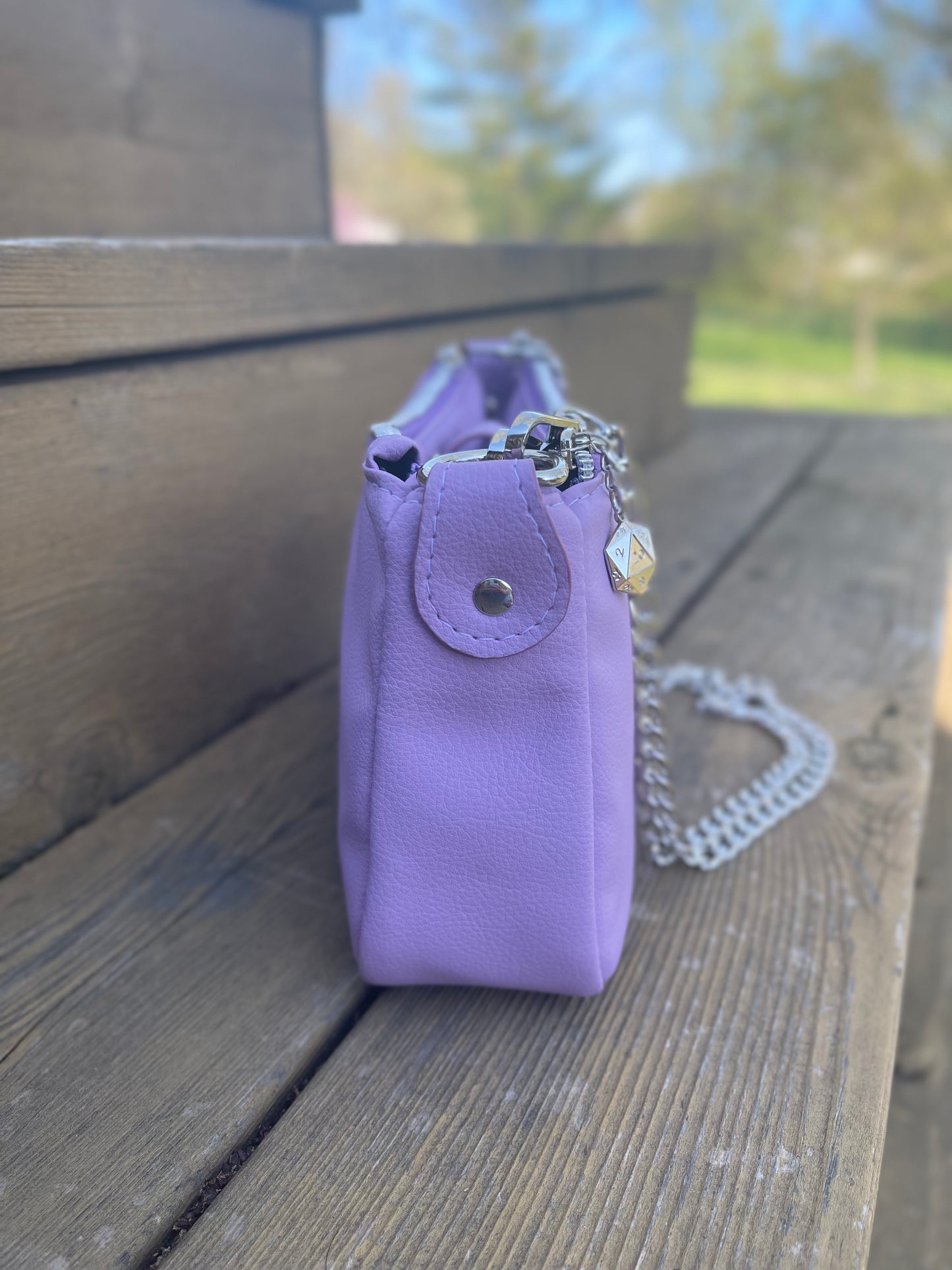 Purple Dice Aries Crossbody Bag