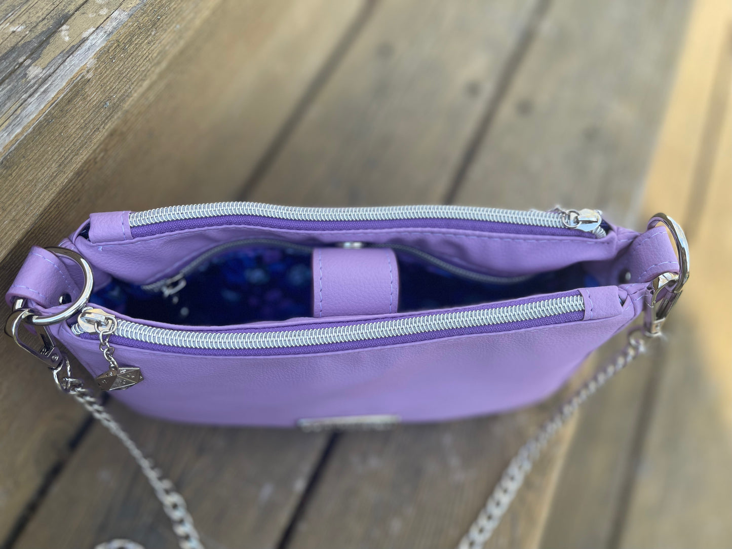 Purple Dice Aries Crossbody Bag