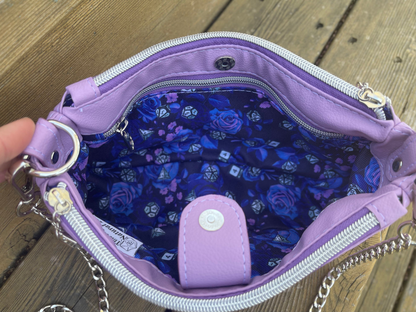 Purple Dice Aries Crossbody Bag