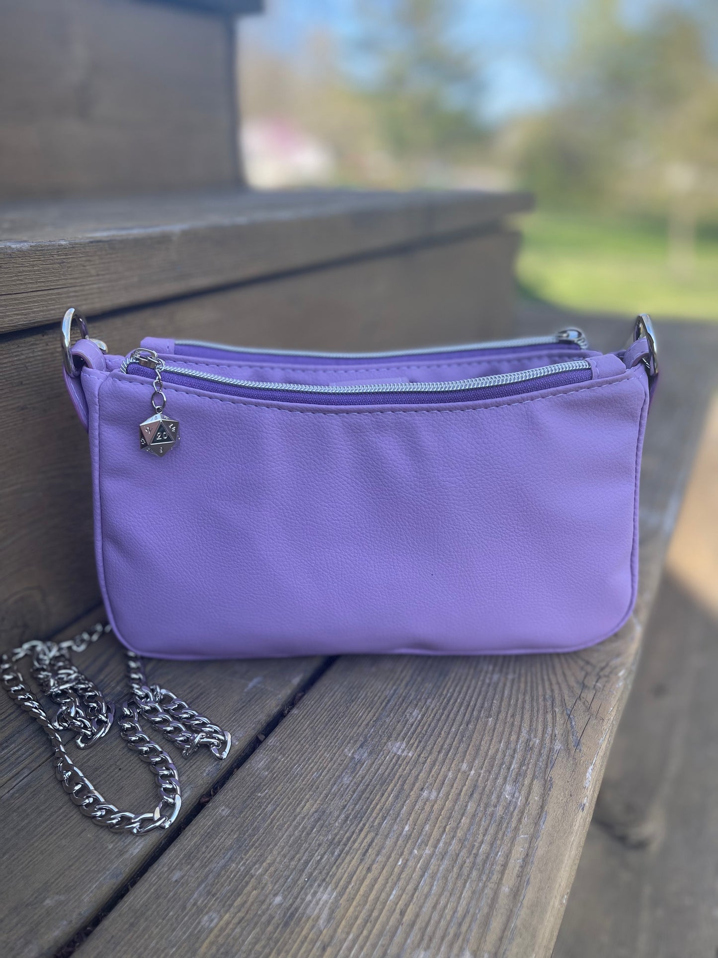 Purple Dice Aries Crossbody Bag
