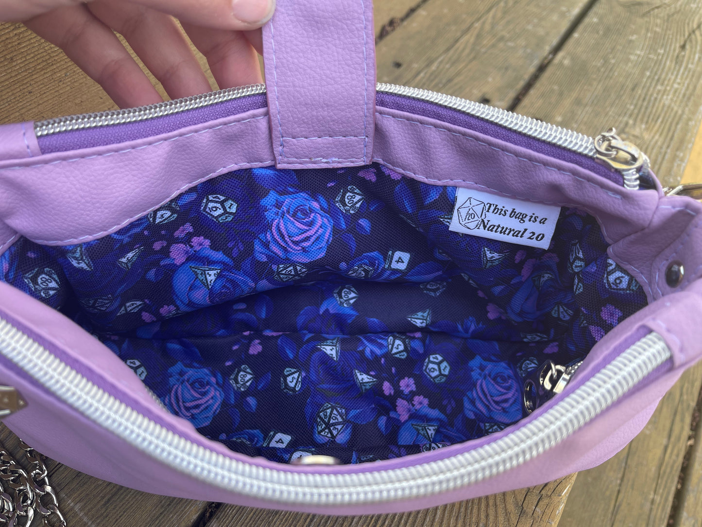 Purple Dice Aries Crossbody Bag