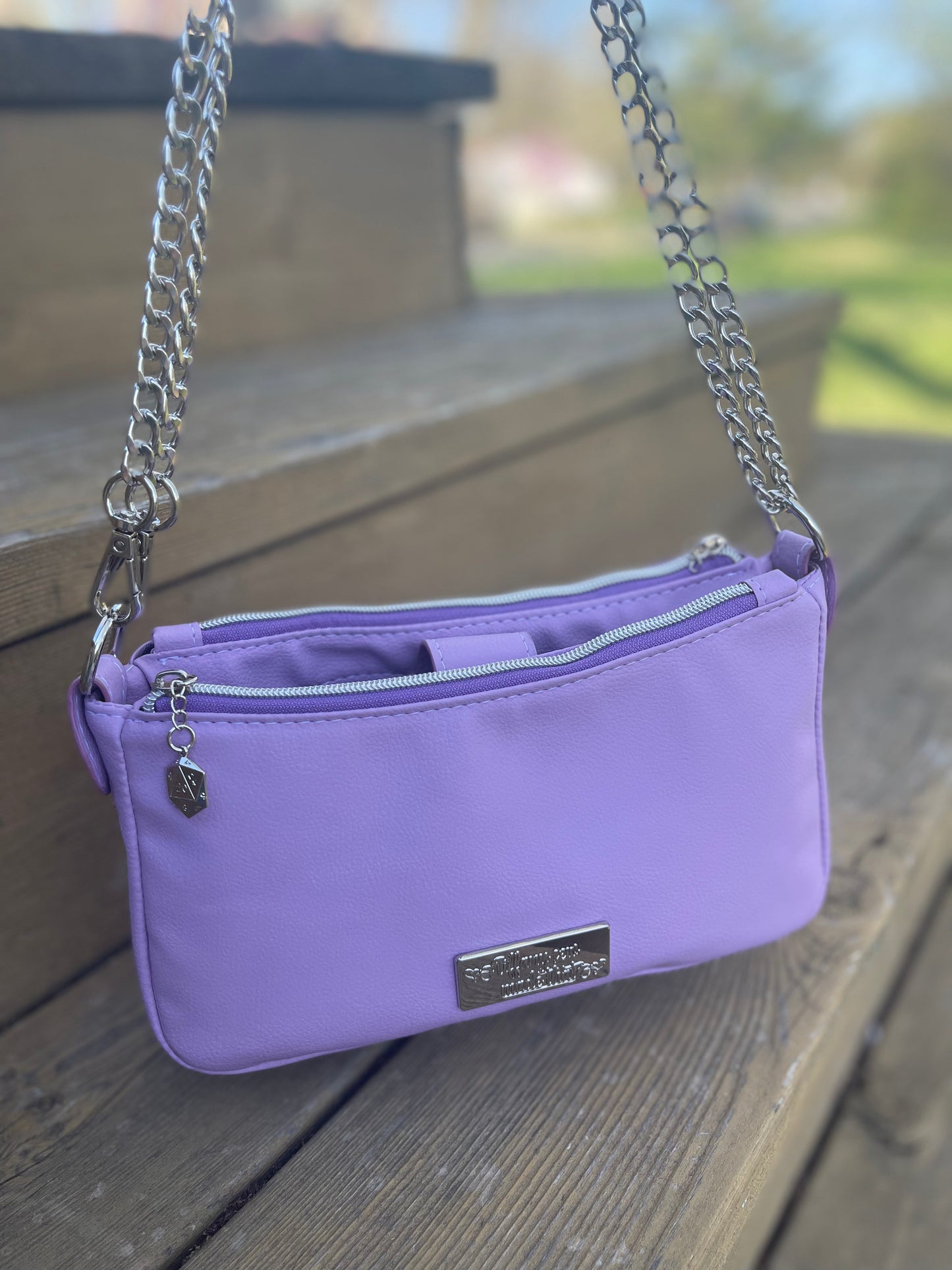 Purple Dice Aries Crossbody Bag