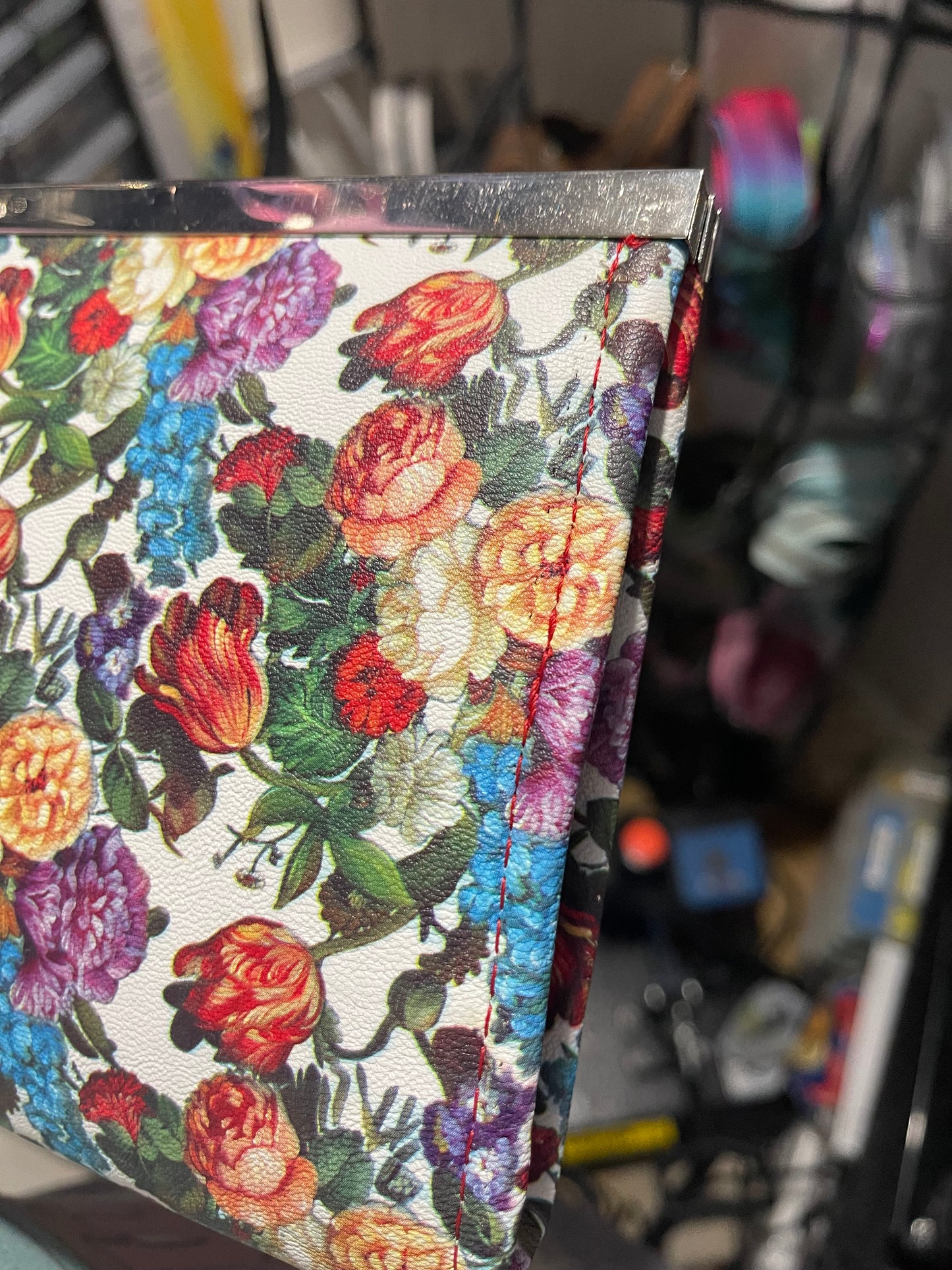 Floral Ashley Clutch Wallet - FLAWED - See description