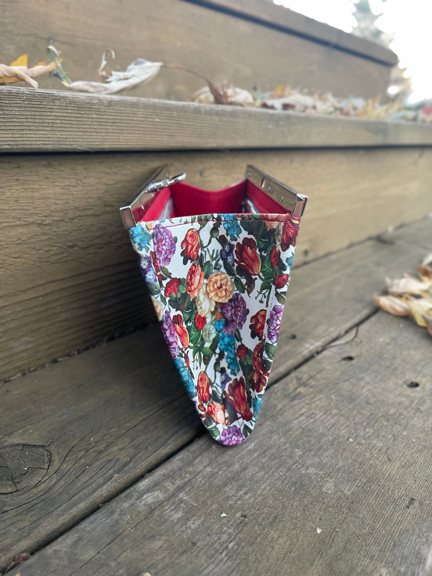 Floral Ashley Clutch Wallet - FLAWED - See description