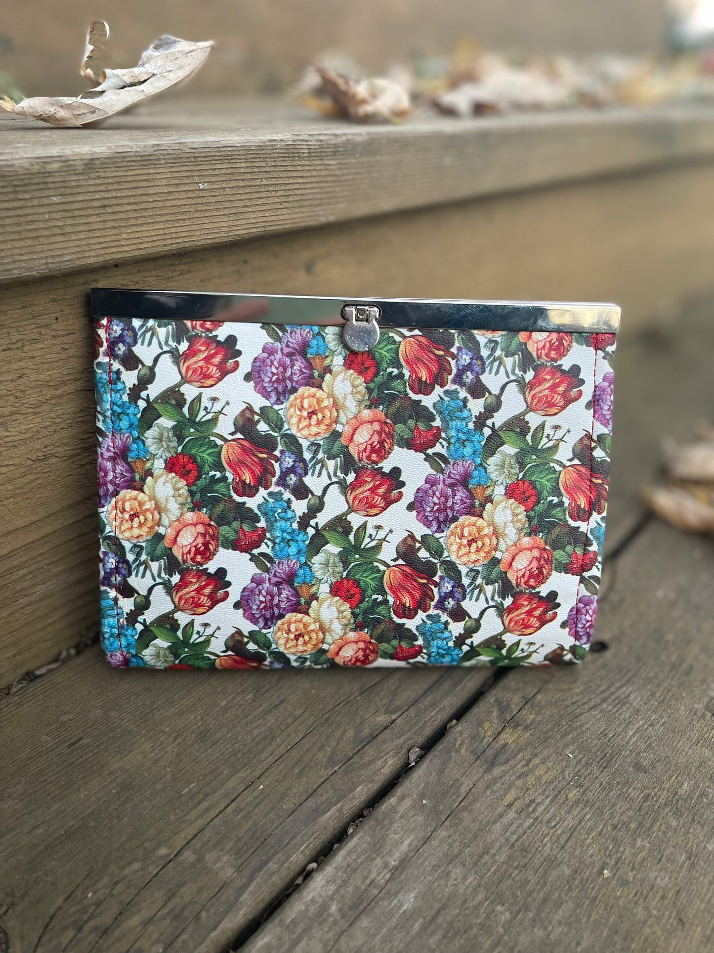 Floral Ashley Clutch Wallet - FLAWED - See description