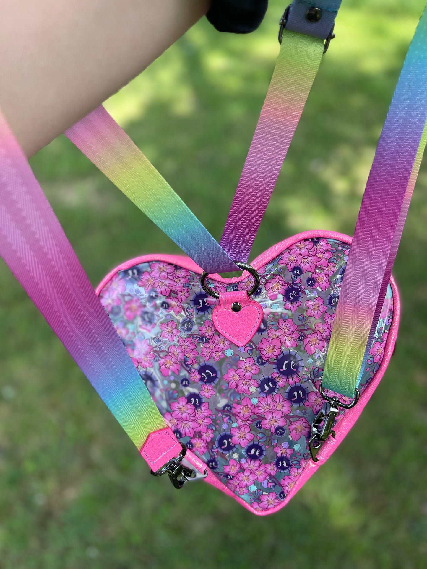 Soot Sprites Convertible Heart Bag — CLEAR