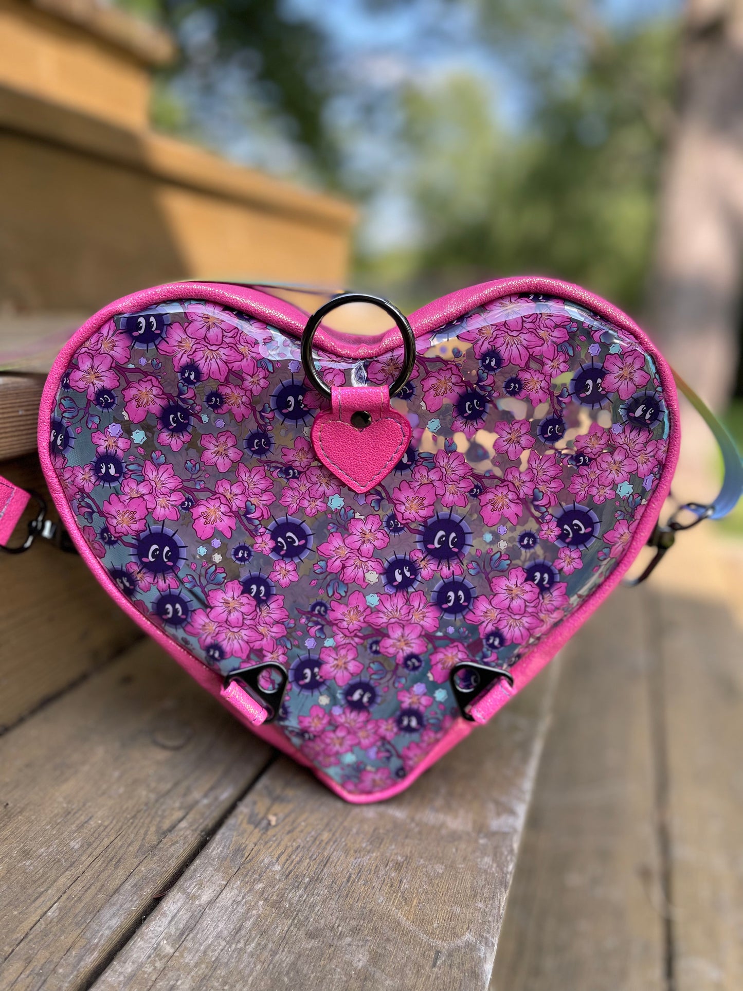 Soot Sprites Convertible Heart Bag — CLEAR