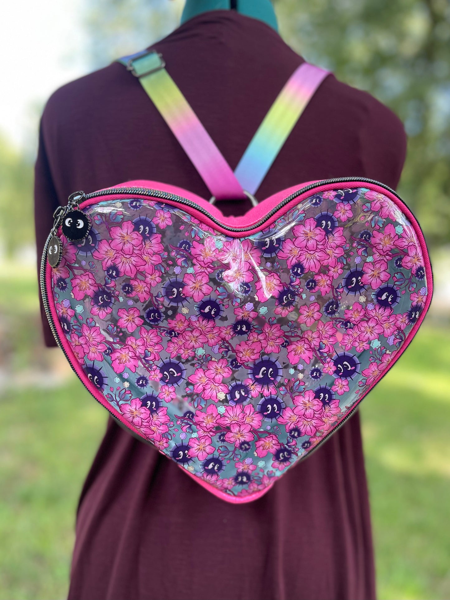 Soot Sprites Convertible Heart Bag — CLEAR