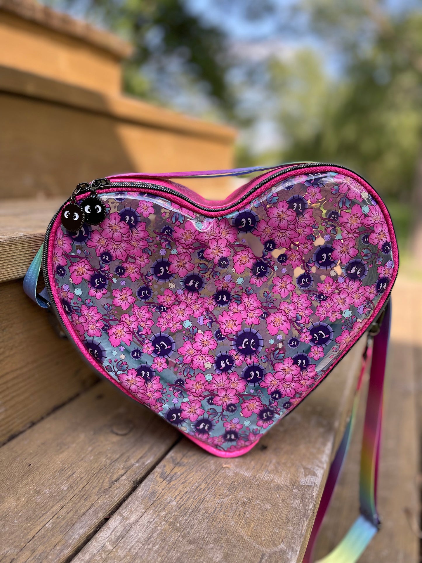 Soot Sprites Convertible Heart Bag — CLEAR