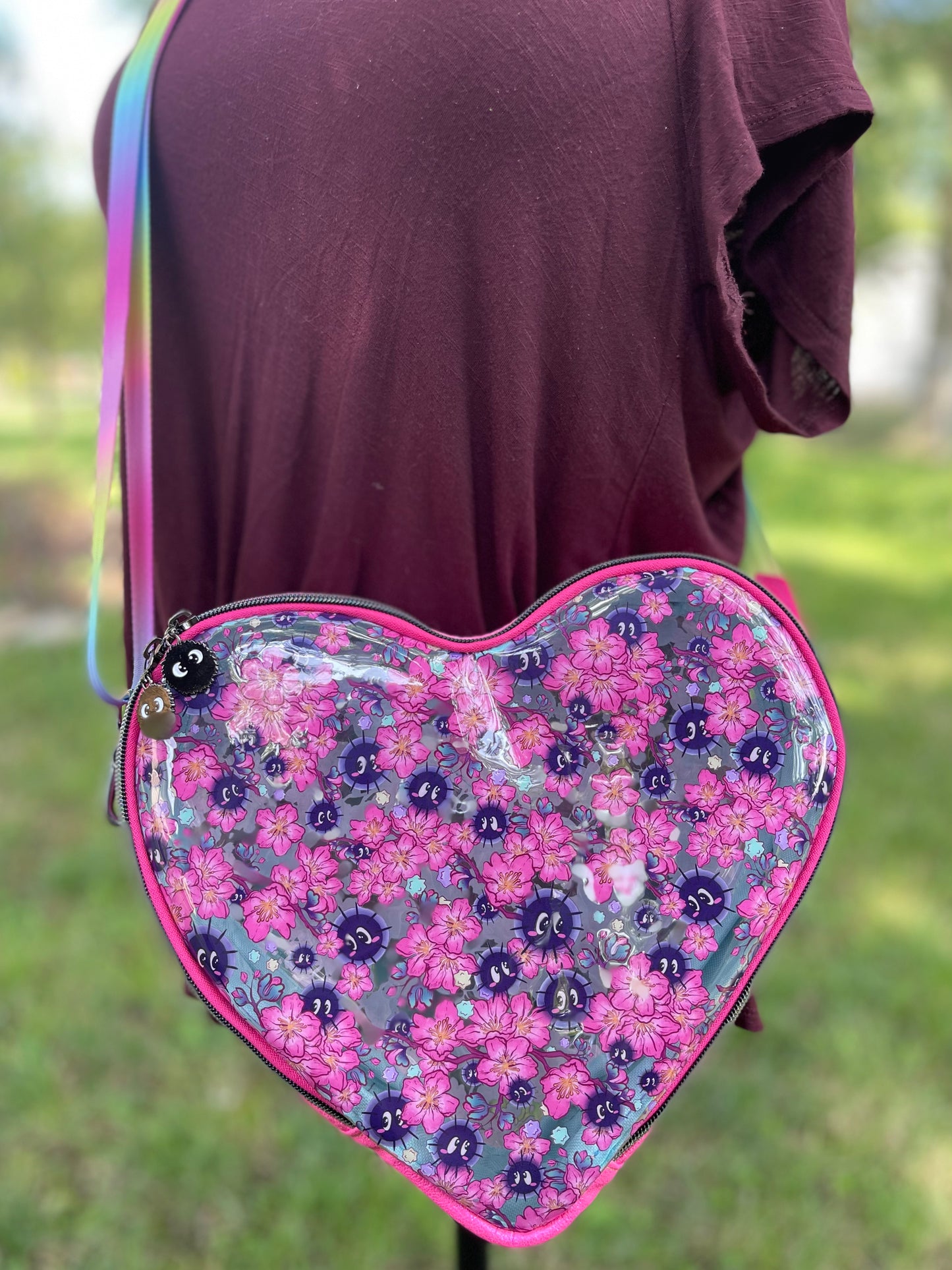 Soot Sprites Convertible Heart Bag — CLEAR