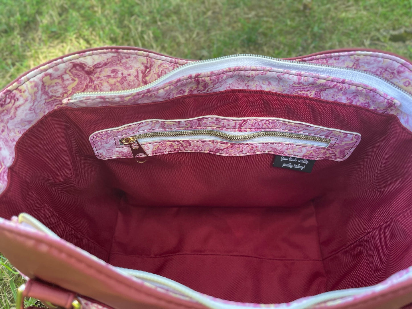 Pink Marble Hiraeth Handbag