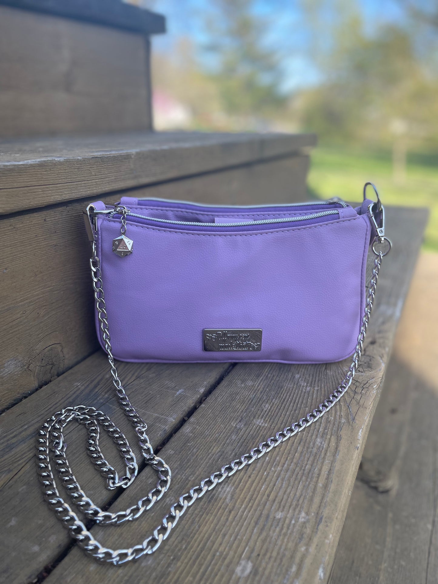 Purple Dice Aries Crossbody Bag