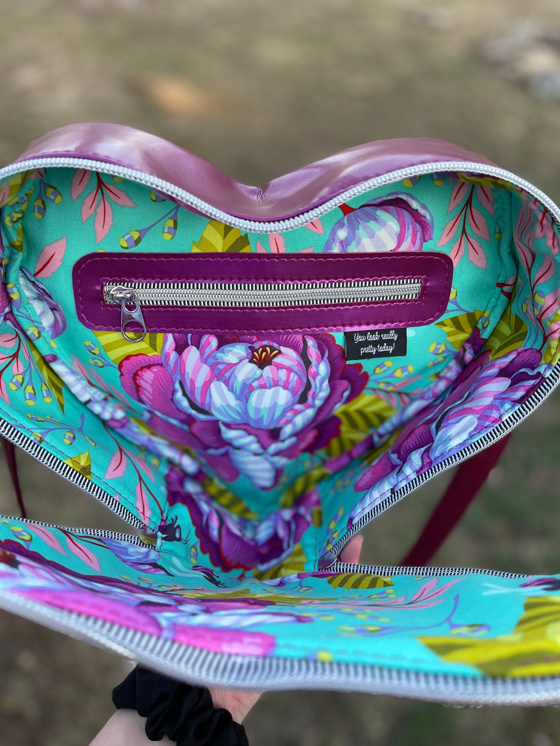 Magenta Diamond Quilted Heartbreaker Crossbody Bag